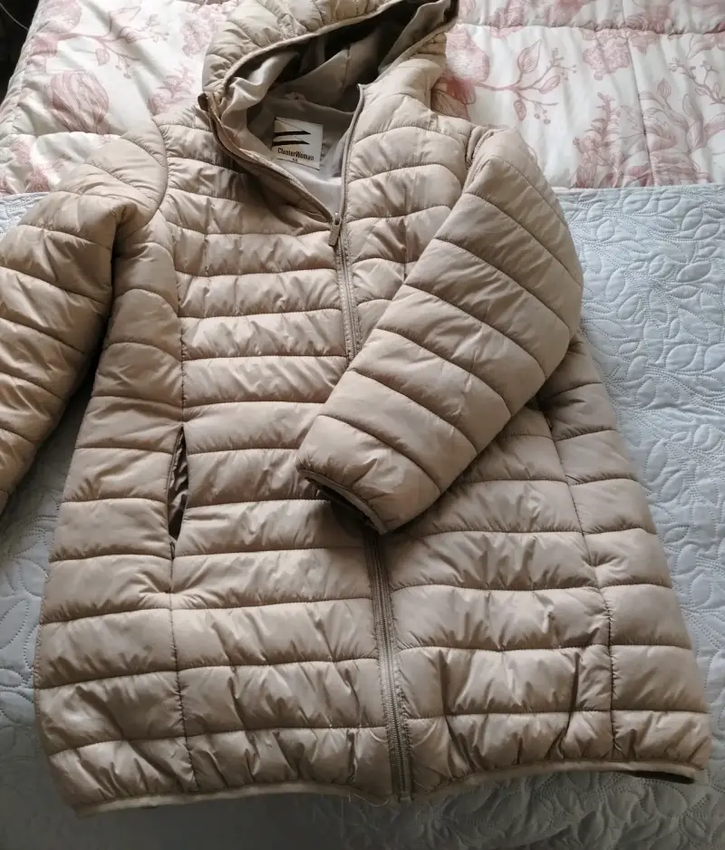 Parka beige con capucha - 2