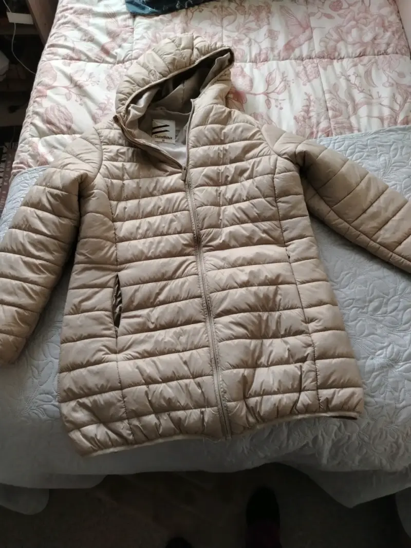 Parka beige con capucha - 3