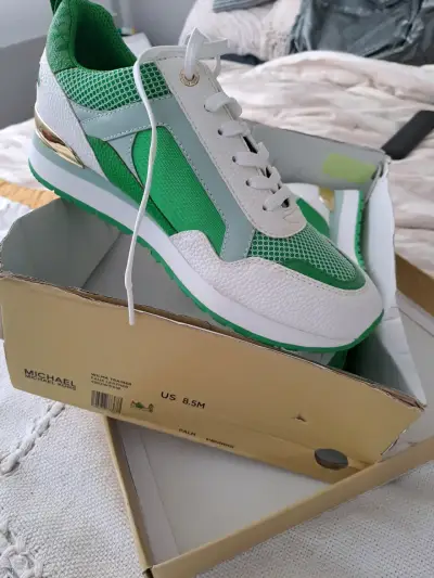 Zapatillas deportivas verdes Michael Kors para mujer - miniatura 2