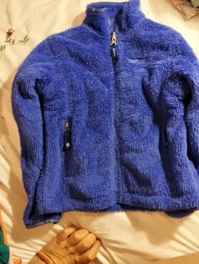 Chaqueta de polar azul para mujer - miniatura 1