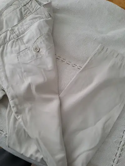 Pantalones beige para mujer MNG Basics talla 42 - miniatura 1