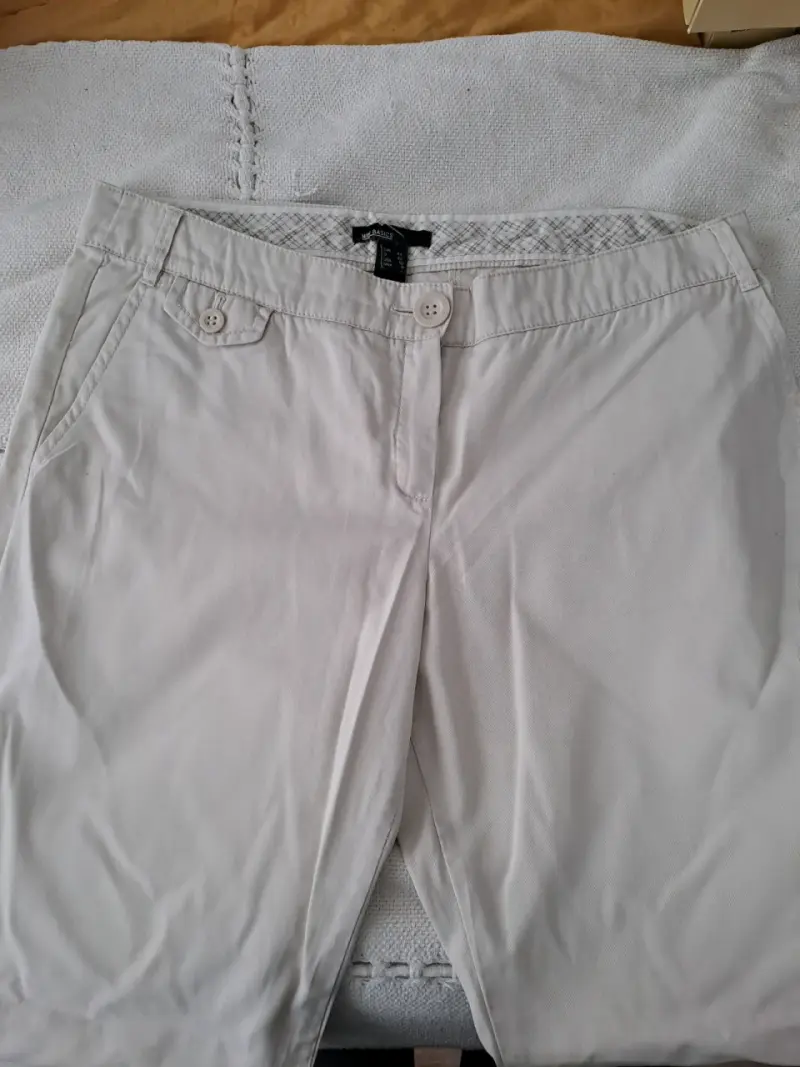 Pantalones beige para mujer MNG Basics talla 42 - 3