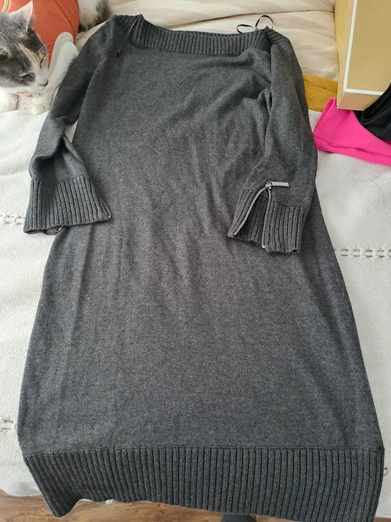 Vestido de punto gris Michael Kors con cierre - 2