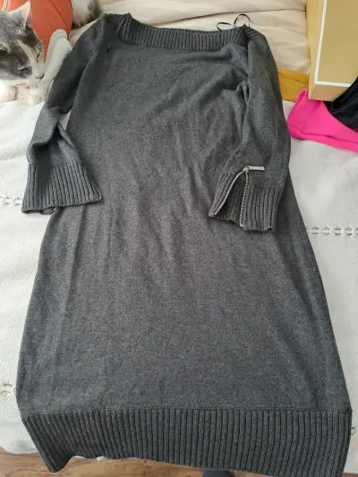 Vestido de punto gris Michael Kors con cierre - miniatura 2