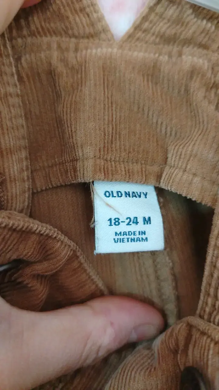 Jardinera de pana marrón para bebé Old Navy - 2