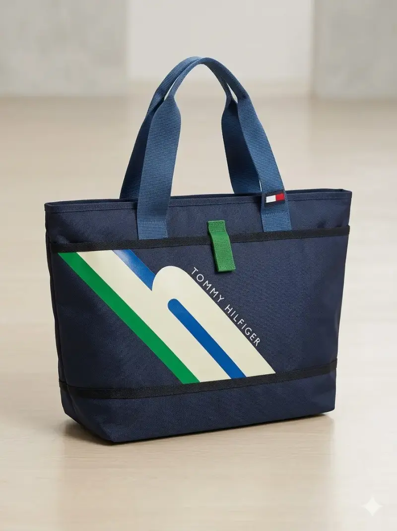 Bolso tote azul Tommy Hilfiger con diseño moderno