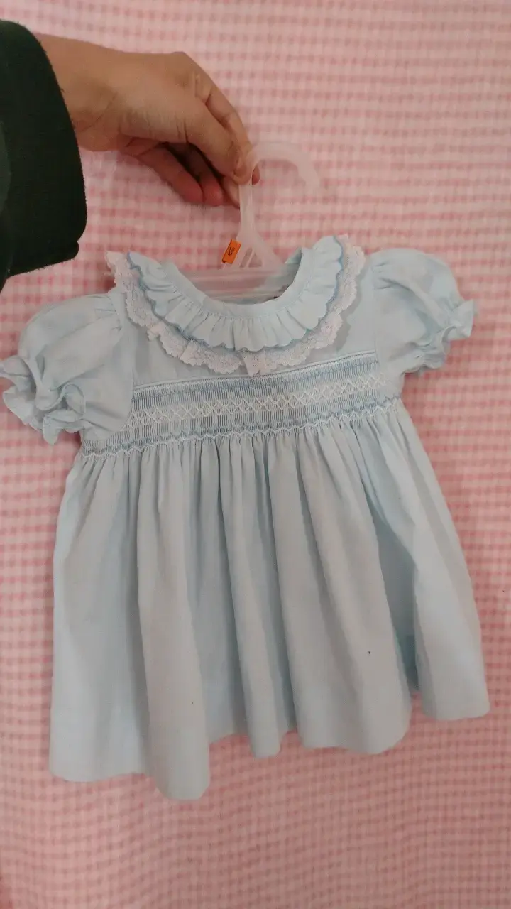Vestido celeste para bebé Baby Togs 6-9 meses