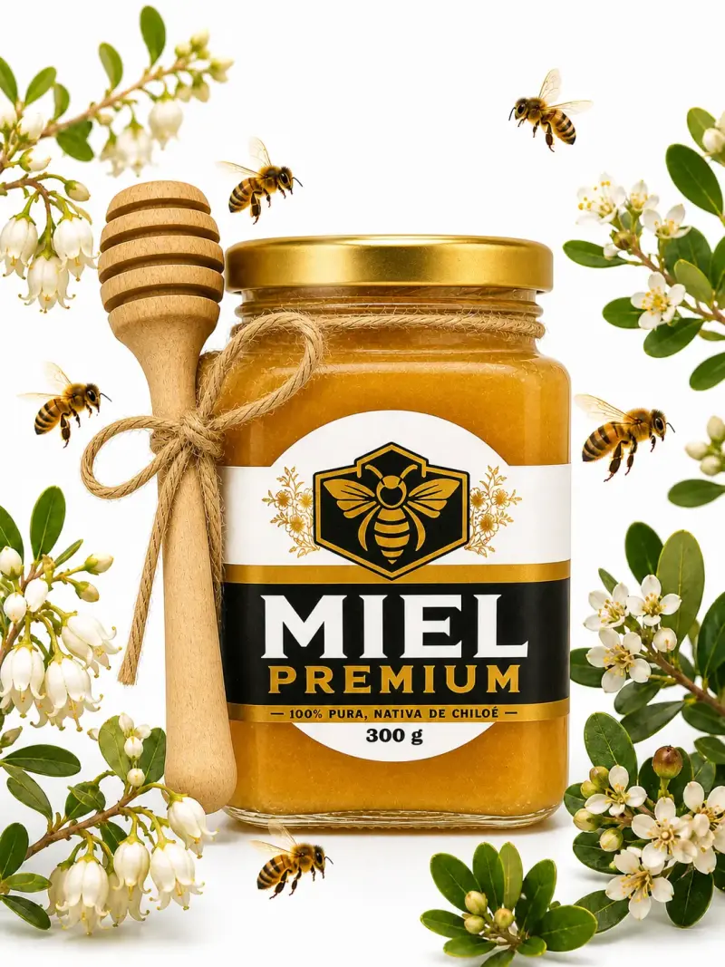Miel Premium 100% Pura Nativa de Chiloé 300g
