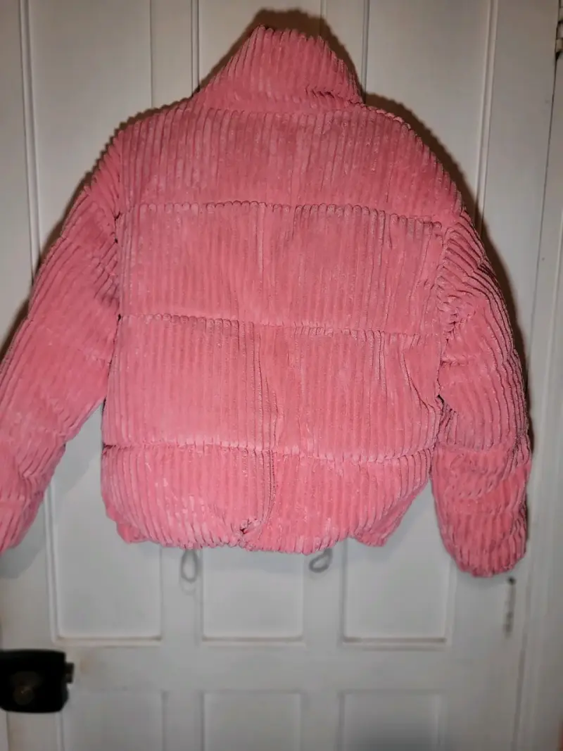 Chaqueta de pana rosada para mujer - 2