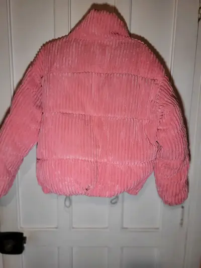 Chaqueta de pana rosada para mujer - miniatura 2