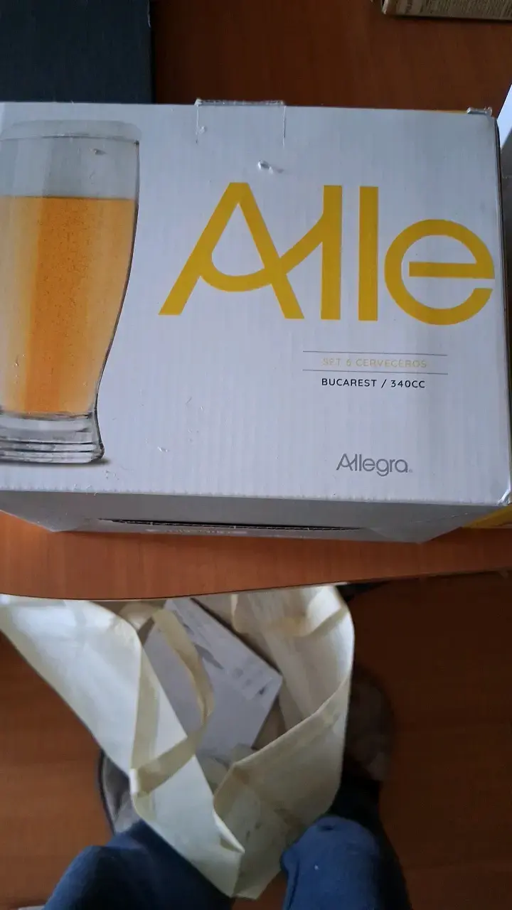 Set de vasos cerveceros Allegra Bucarest 340cc