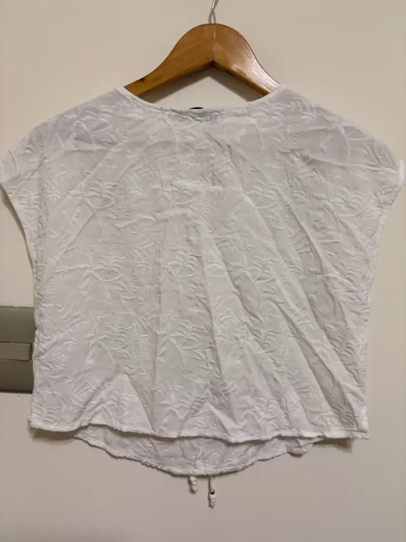 Blusa Blanca de Encaje Basement - 3