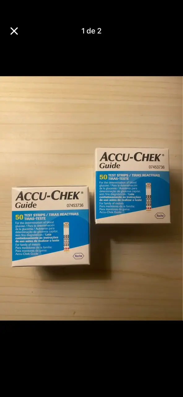 2 Cajas de Cintas Accu-Chek Guide 50 Unidades