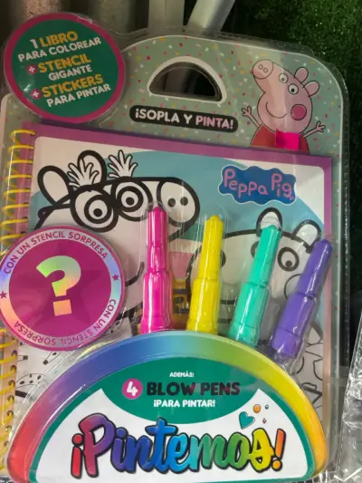 Set de Pintura Infantil con Blow Pens y Stencil - miniatura 2