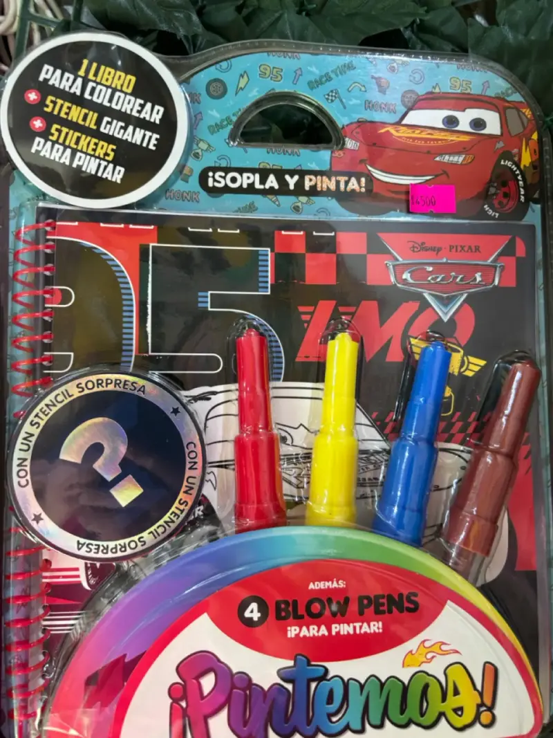 Set de Pintura Infantil con Blow Pens y Stencil - 3