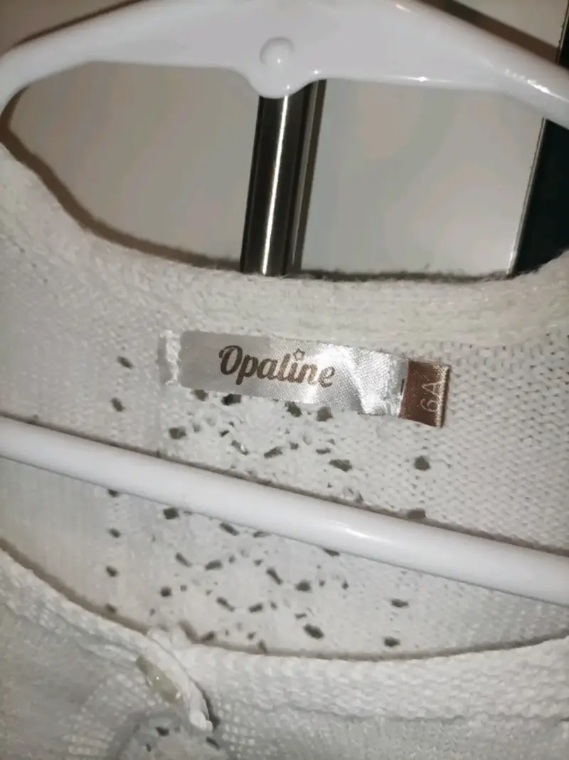 Chaleco Blanco de Encaje para niña Opaline - 2