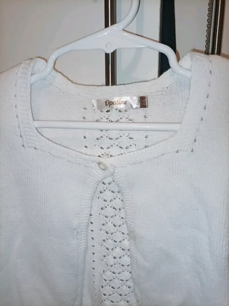 Chaleco Blanco de Encaje para niña Opaline - 3