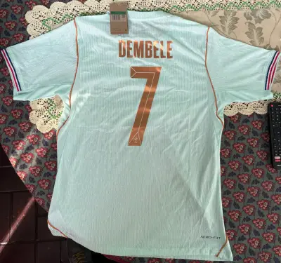 Camiseta Nike Francia Dembele 7 Verde Claro - miniatura 2
