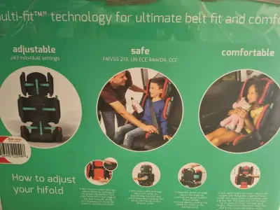 Silla de auto ajustable Hifold roja y negra - miniatura 5