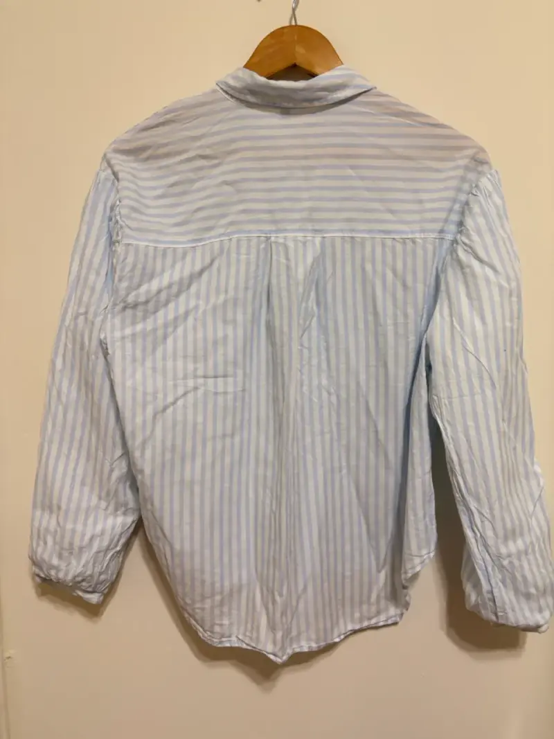 Camisa a rayas celeste para mujer Sybilla - 3