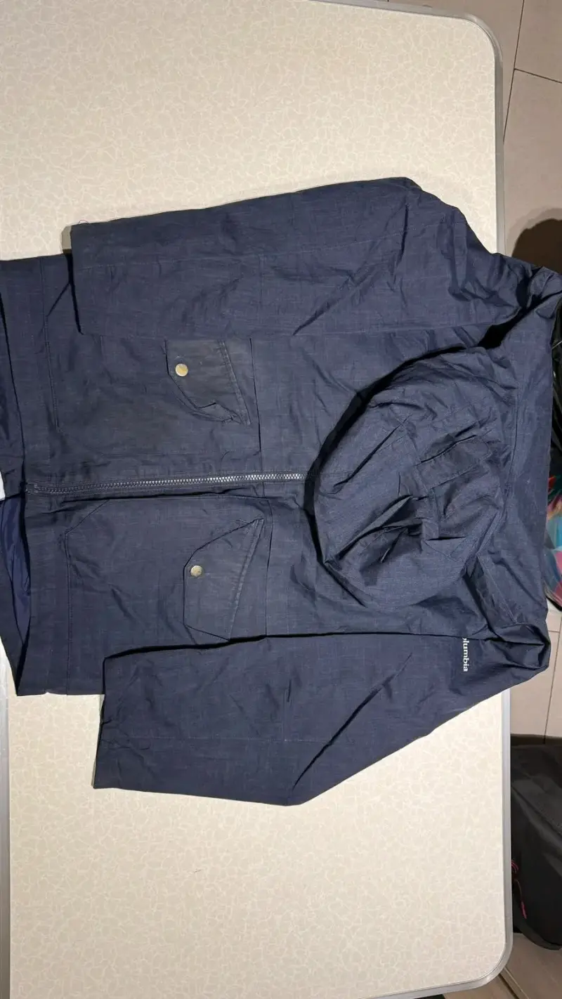 Chaqueta impermeable azul Columbia para hombre