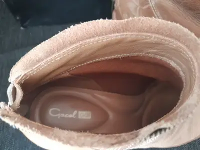 Botines de cuero marrón con tacón Gacel - miniatura 2
