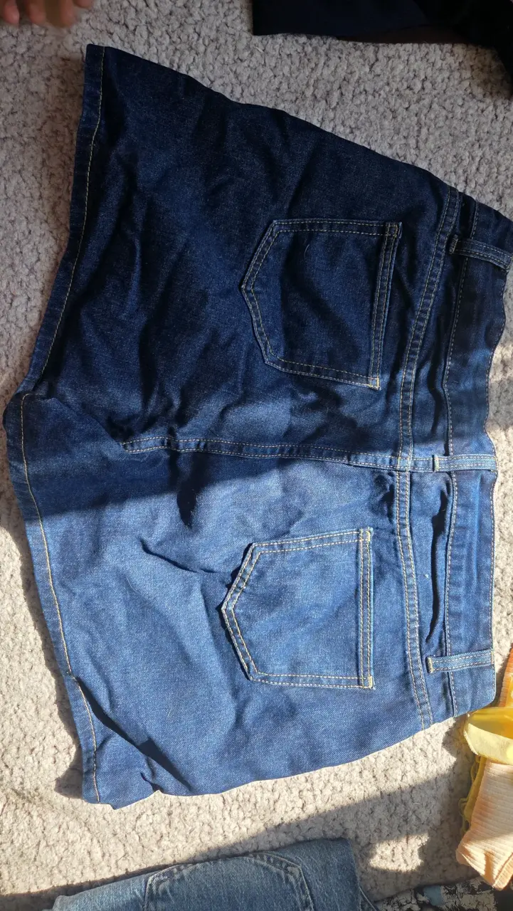 Falda short de mezclilla azul Shein - 4