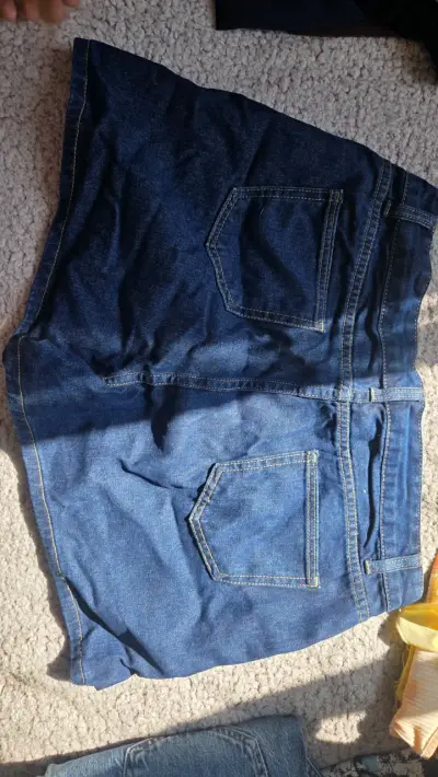 Falda short de mezclilla azul Shein - miniatura 4
