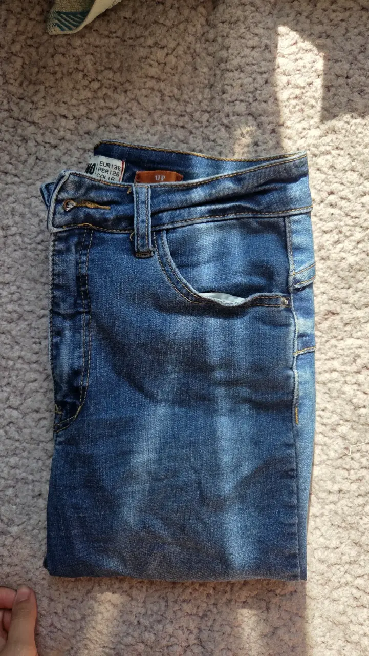 Jeans azul para mujer marca Americano - 4