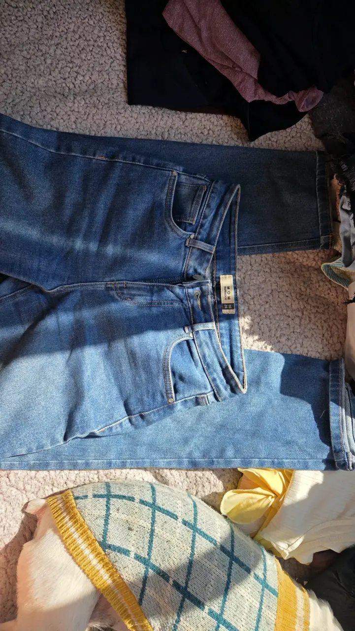 Jeans de mezclilla azul para mujer