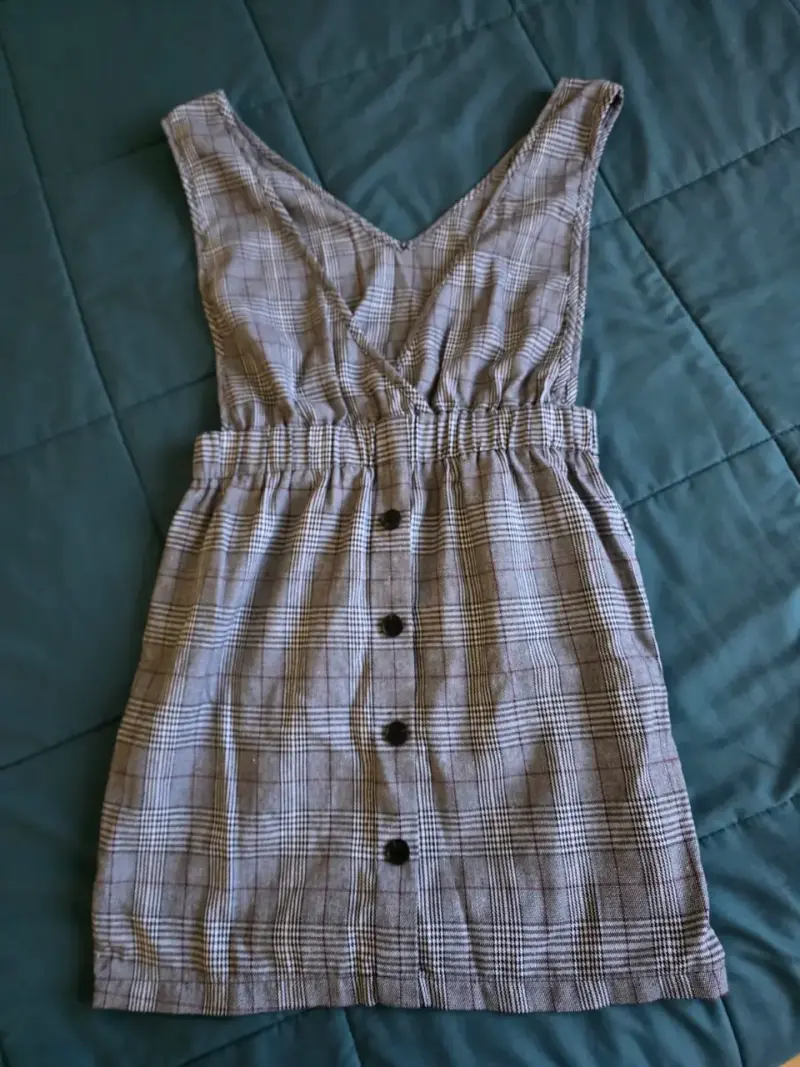 Vestido casual de cuadros talla XS