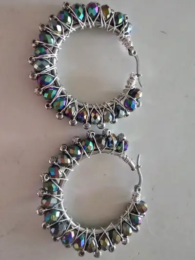Aros de Fantasía con Cristales Coloridos - miniatura 2