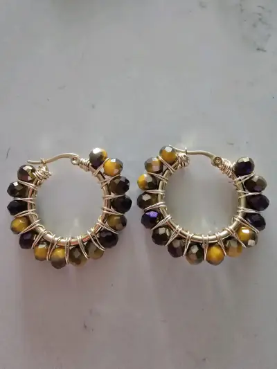Aros de Fantasía con Cristales Coloridos - miniatura 4