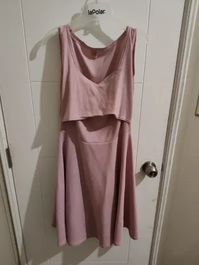 Vestido de lactancia rosa sin mangas - miniatura 1