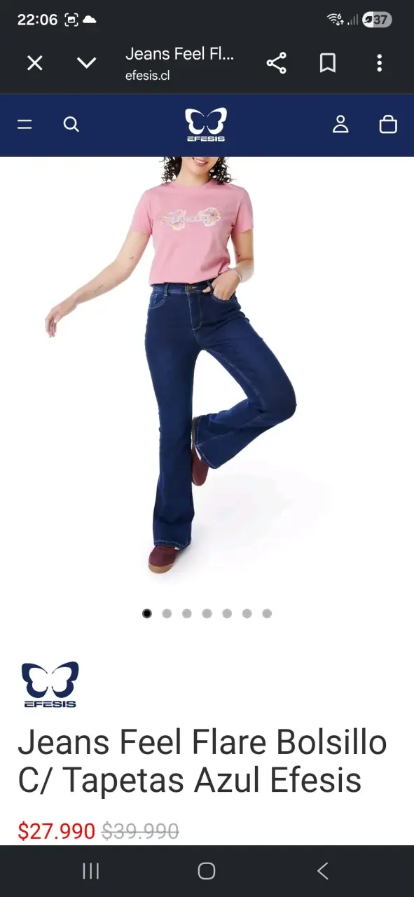 Jeans flare azul con bolsillos Efesis talla 42 - 2