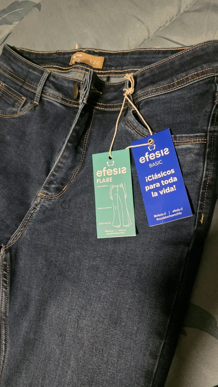 Jeans flare azul con bolsillos Efesis talla 42 - 3