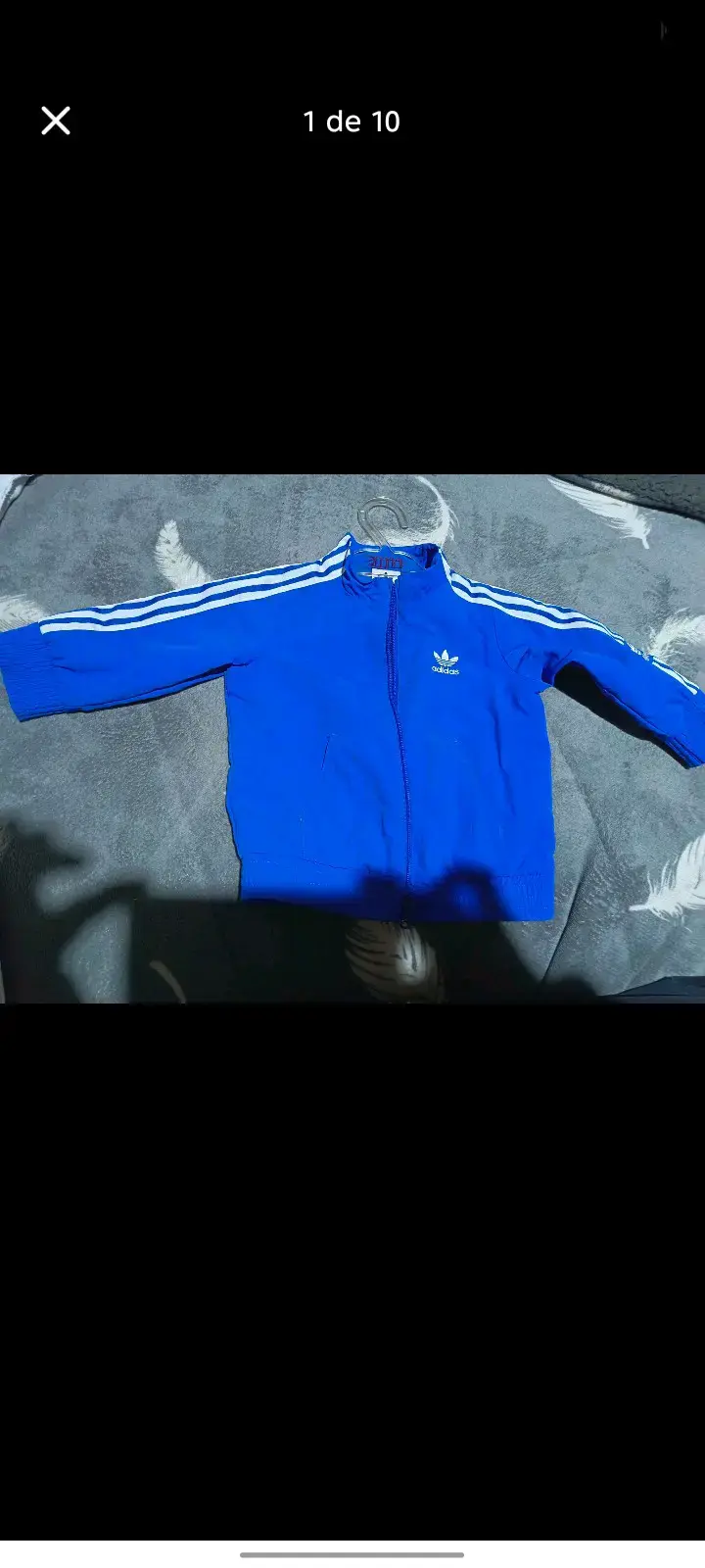 Chaqueta deportiva azul Adidas para niño - 1