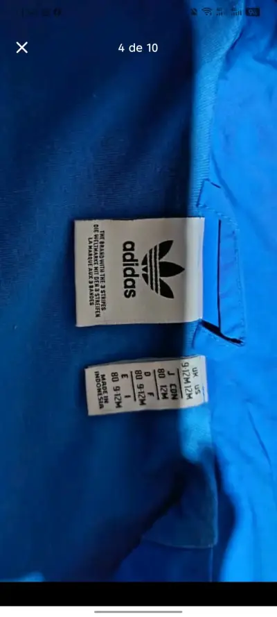 Chaqueta deportiva azul Adidas para niño - miniatura 4