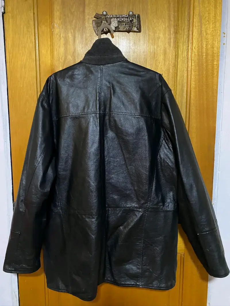Chaqueta reversible de cuero y polar hombre - 2