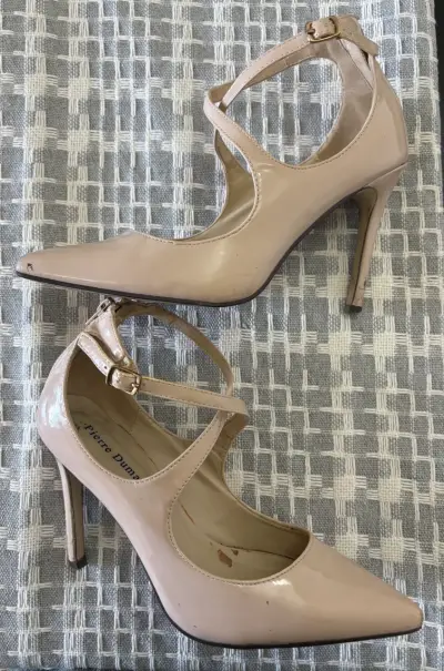 Zapatos de tacón nude con correas Pierre Dumas - miniatura 2
