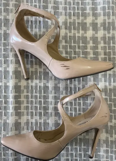 Zapatos de tacón nude con correas Pierre Dumas - miniatura 3