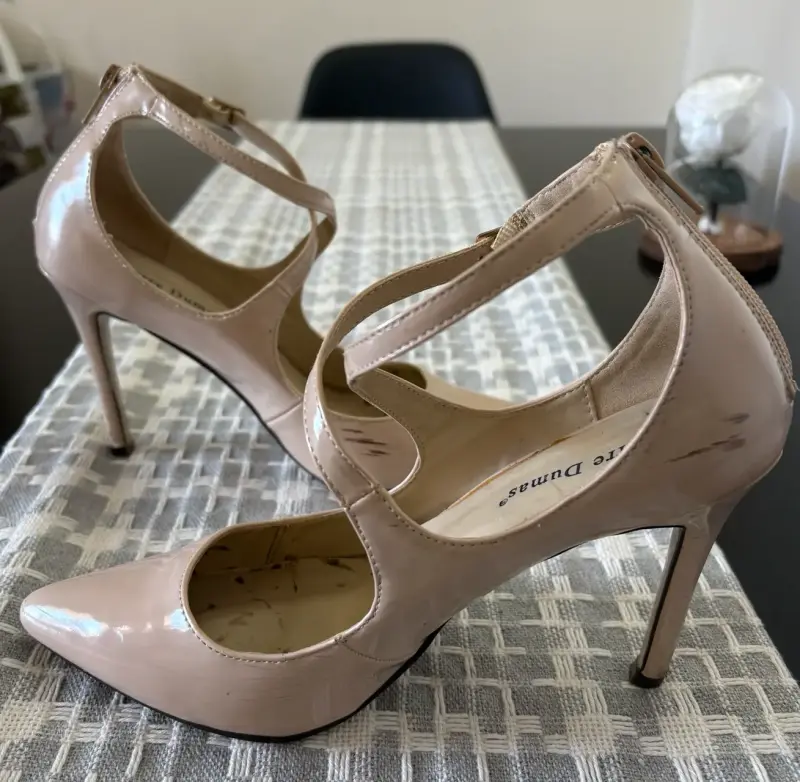 Zapatos de tacón nude con correas Pierre Dumas - 4