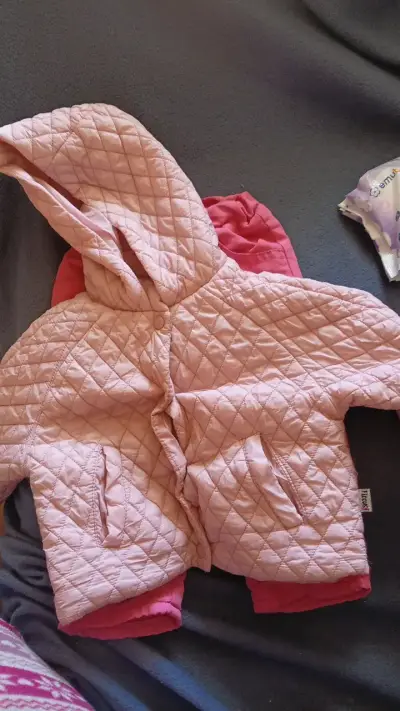 Pantalones de invierno para bebé color rosa - miniatura 2