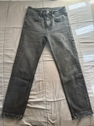 Jeans grises(negro) Zara para mujer - miniatura 1
