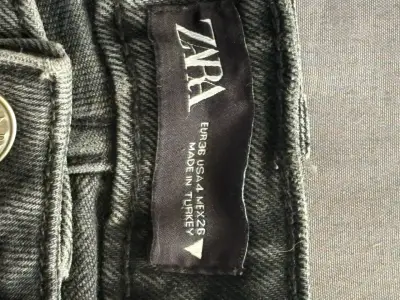 Jeans grises(negro) Zara para mujer - miniatura 3