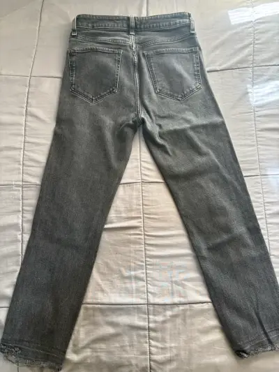 Jeans grises(negro) Zara para mujer - miniatura 4