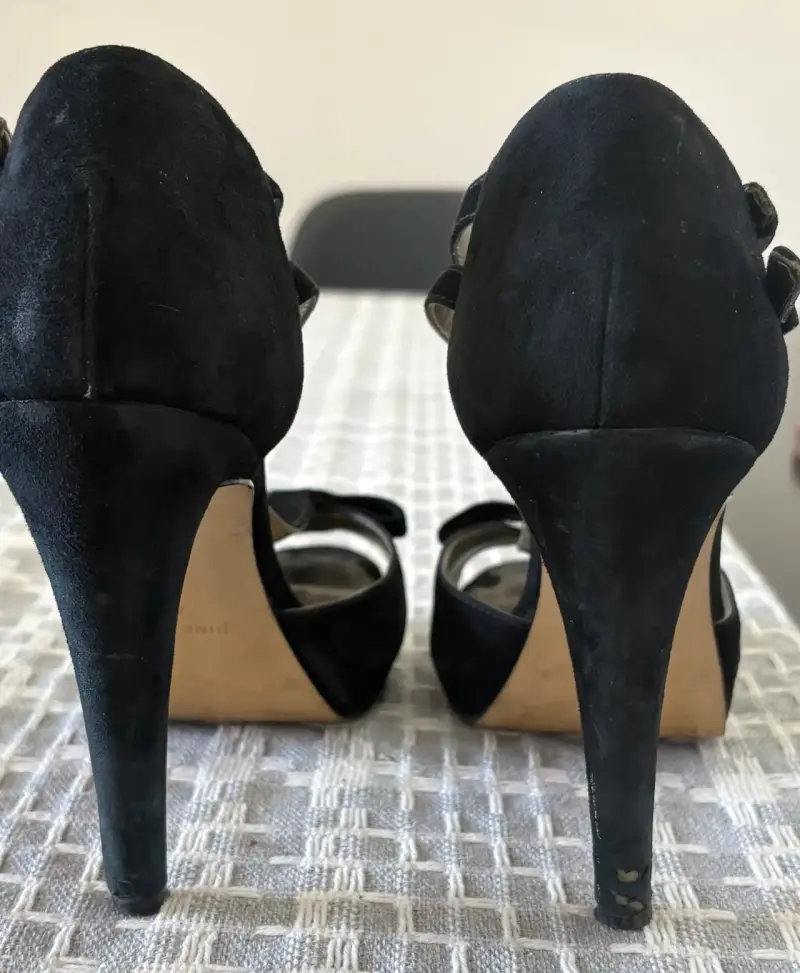 Tacones de gamuza negros con hebilla Nine West - 6