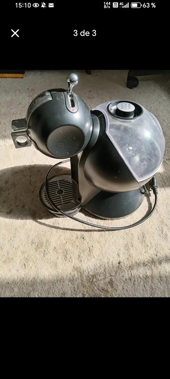 Cafetera Dolce Gusto automática negra