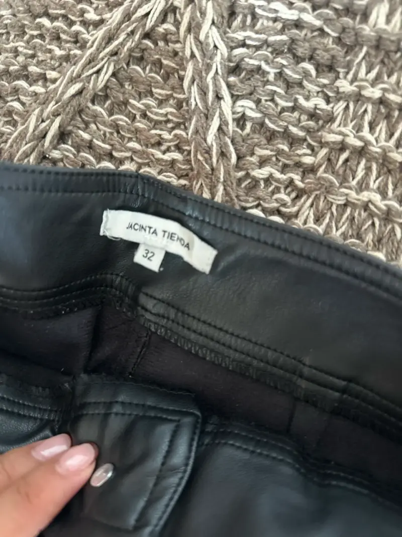 Pantalones de cuero negro Jacinta Tienda talla 32 - 2