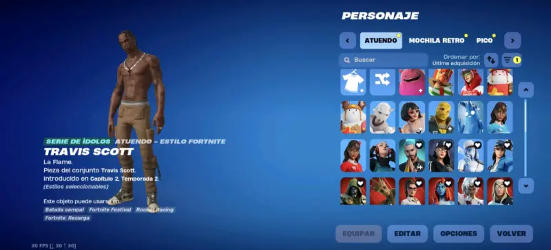 Cuenta con Travis Scott Fortnite